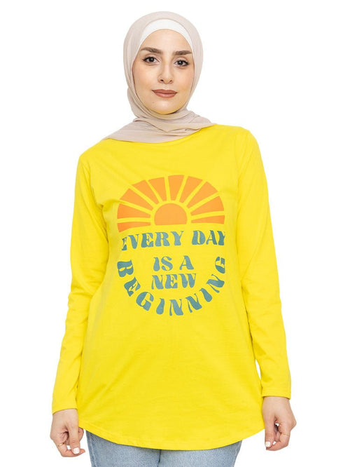 Lemon Printed Long - Sleeve Design 30 - Khotwh